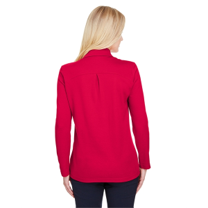 Devon & Jones CrownLux Performance™ Ladies' Plaited Long Sleeve Polo