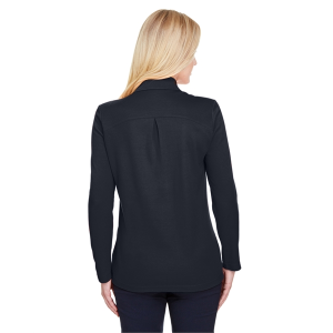 Devon & Jones CrownLux Performance™ Ladies' Plaited Long Sleeve Polo